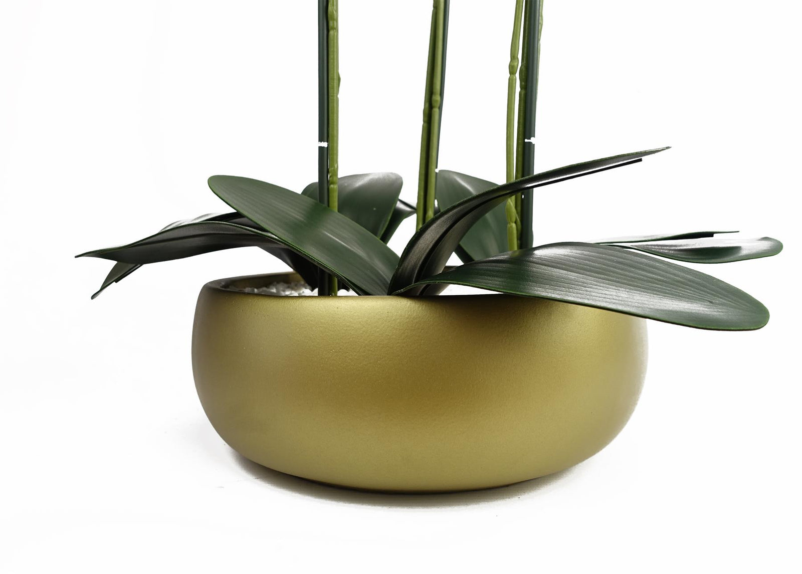 60cm Orchid Artificial Black Gold Ceramic Planter
