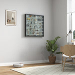 7-tier Wall Display Cabinet W/ Shelves Glass Doors | Gray