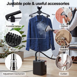 Garment Steamer Standing Clothes Steamer 2200w Wrinkle Remover 3 Levels | Black