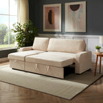 Coeburn Reversible Corner Sofabed With Storage | Cream