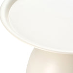 Modern Minimalist Cold-rolled Steel Side Table | Cream White