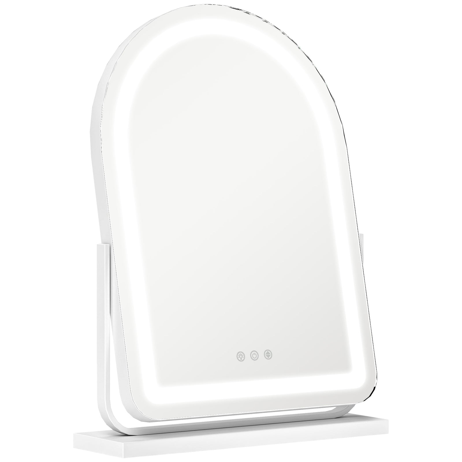 Vanity Mirror With Lights, 3 Colour, 360° Rotation | Large | White