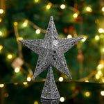 Wrought Iron Christmas Tree Topper Star Ornament Home Decor