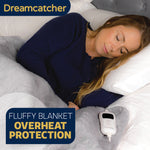 Heated Throw Faux Fur Electric Blanket 160 X 130cm Thermal Blanket & Timer 9 Heat Settings | Double | Light Grey