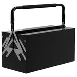 3 Tier Toolbox With 5 Trays And Handle, 45cmx20cmx34.5cm | Black
