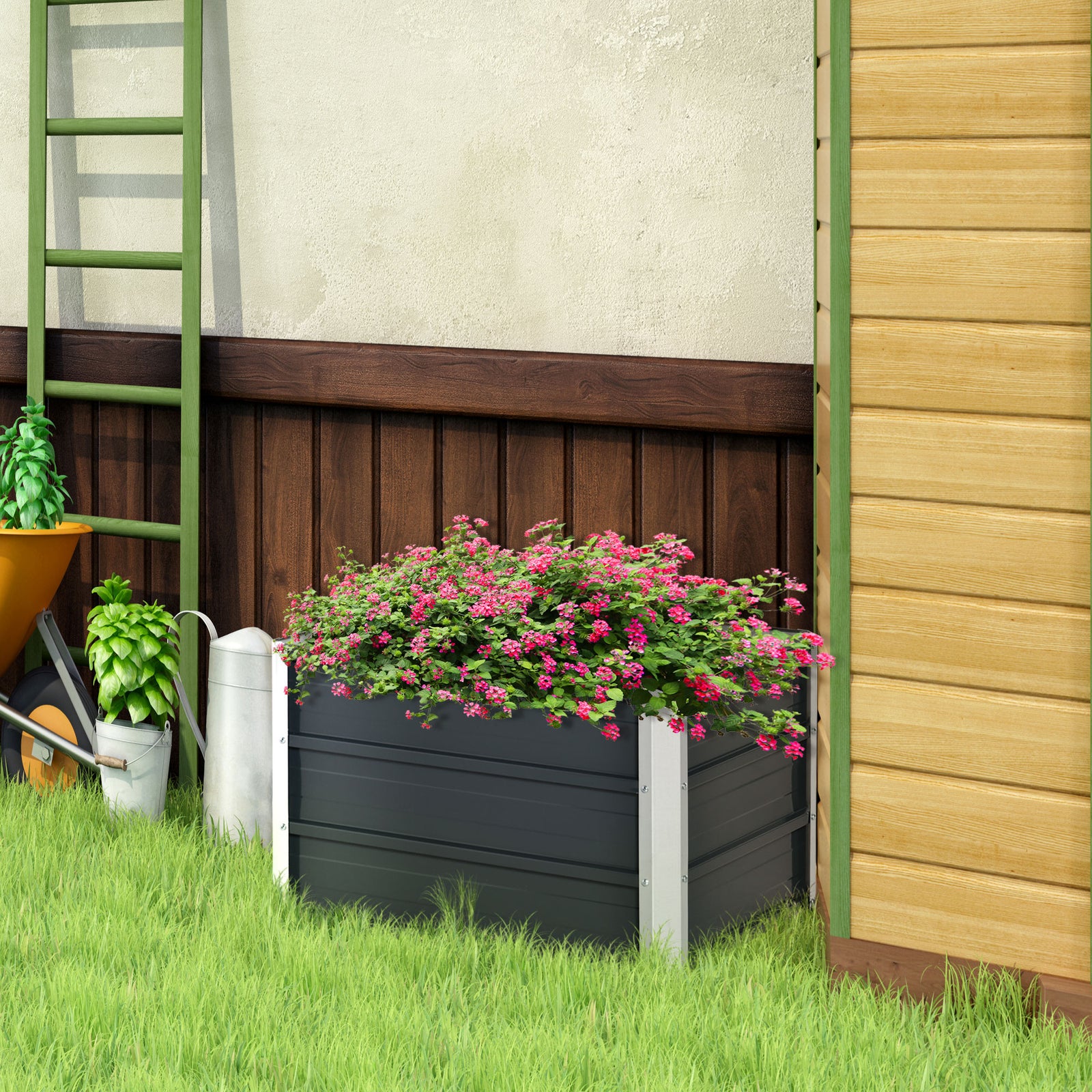 Raised Garden Bed Metal Planter For Vegetables