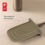 Silicone Toilet Brush Floor Or Self-adhesive Flat Collection | Matte White