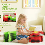 Kids Stepping Stones Balance Beam, Outdoor Indoor Sensory Toy Green