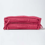 Cotton Travel Support Booster Cushion | 50cm x 50cm | Claret Red