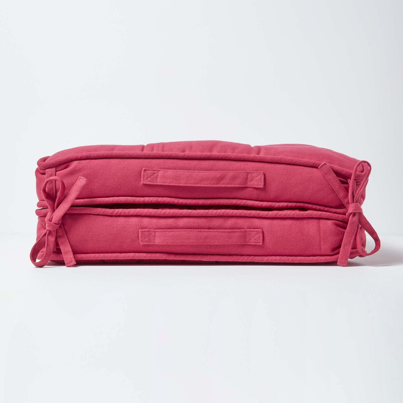 Cotton Travel Support Booster Cushion | 50cm x 50cm | Claret Red