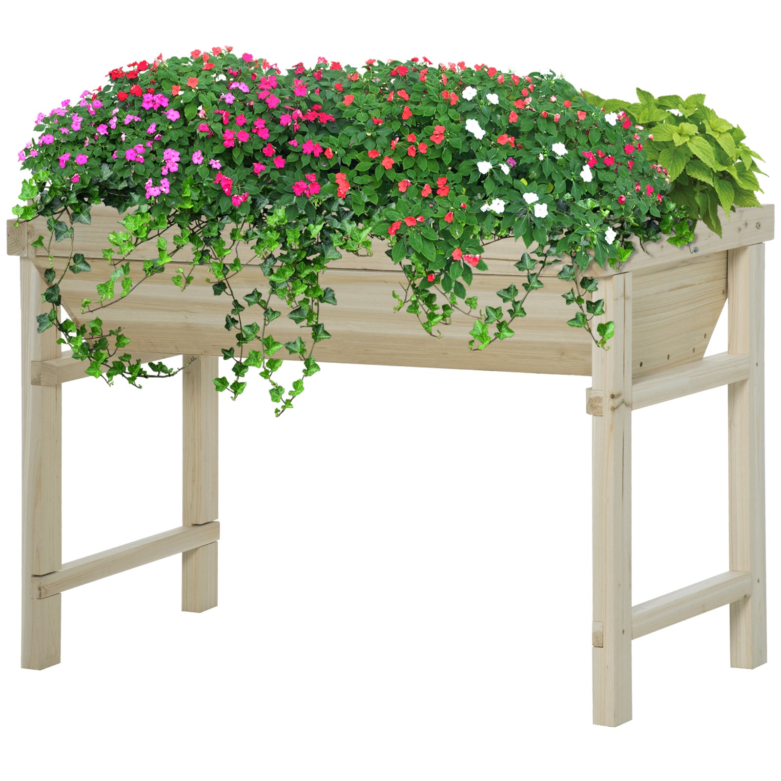 Raised Garden Bed, 108.5x60x80cm, Wooden