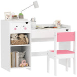 Aiyaplay Kids Desk And Chair Set, Toddler Table And Chair Set, Rabbit Themed