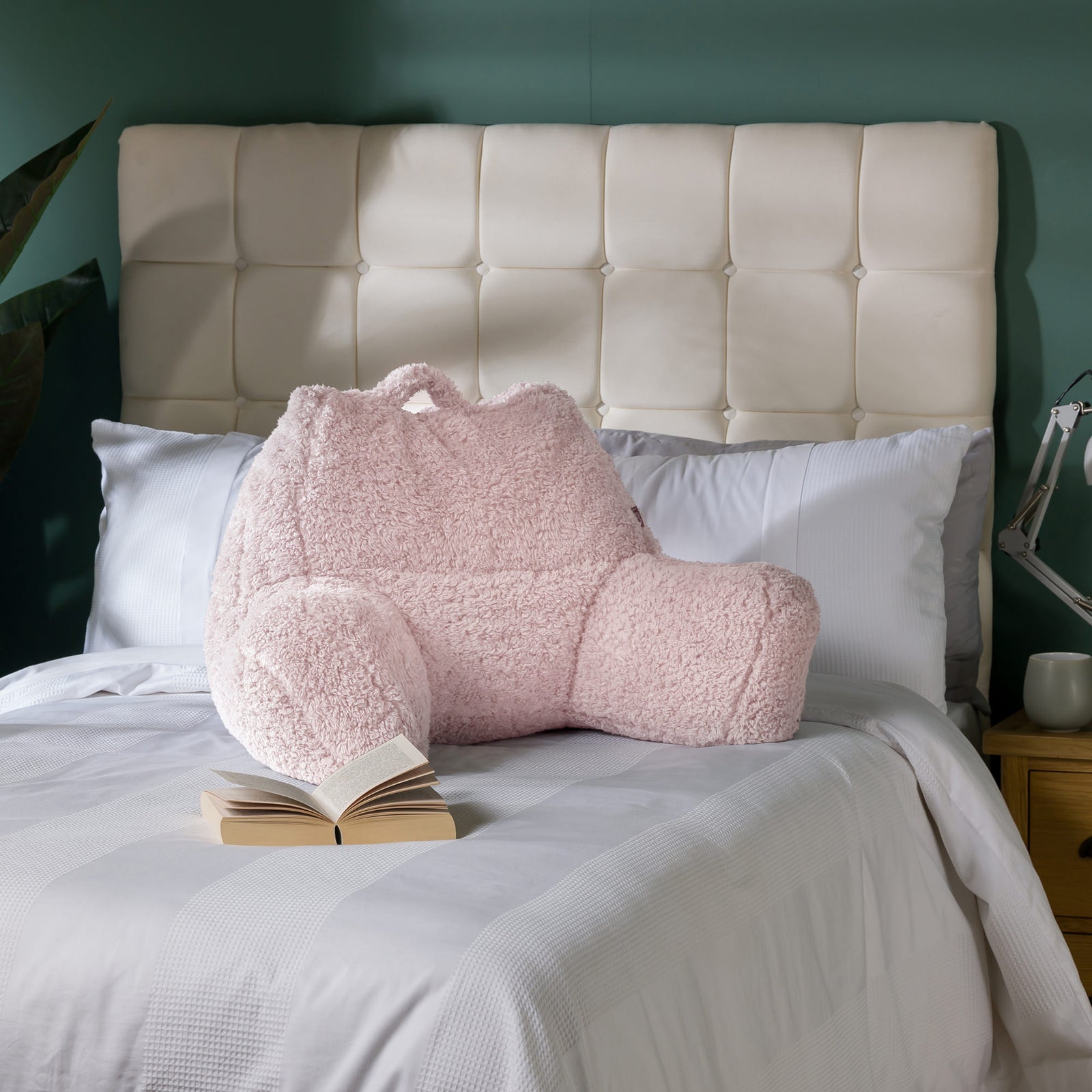 Teddy Borg Cuddle Cushion Pillow | Pink