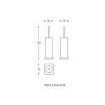 Toilet Brush, Black Matt, Freestanding. Collection Kubic