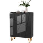 Shoe Storage Cabinet Soft-close Hinges And Adjust Shelves | One Size | Black