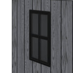 6x4ft Outdoor Plastic Storage Shed With Floor, Window, 2 Vents & Double Lockable Doors,wood Grain Design