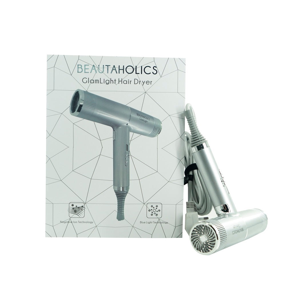 GlamLight Ultra-Lightweight Blue Light Hair Dryer - Silver | Silver