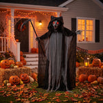HOMCOM Halloween Standing Werewolf Animated Decoration With Light-up Eyes