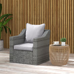 One-piece Outdoor Back And Seat Cushion For Garden | Light Slate Gray