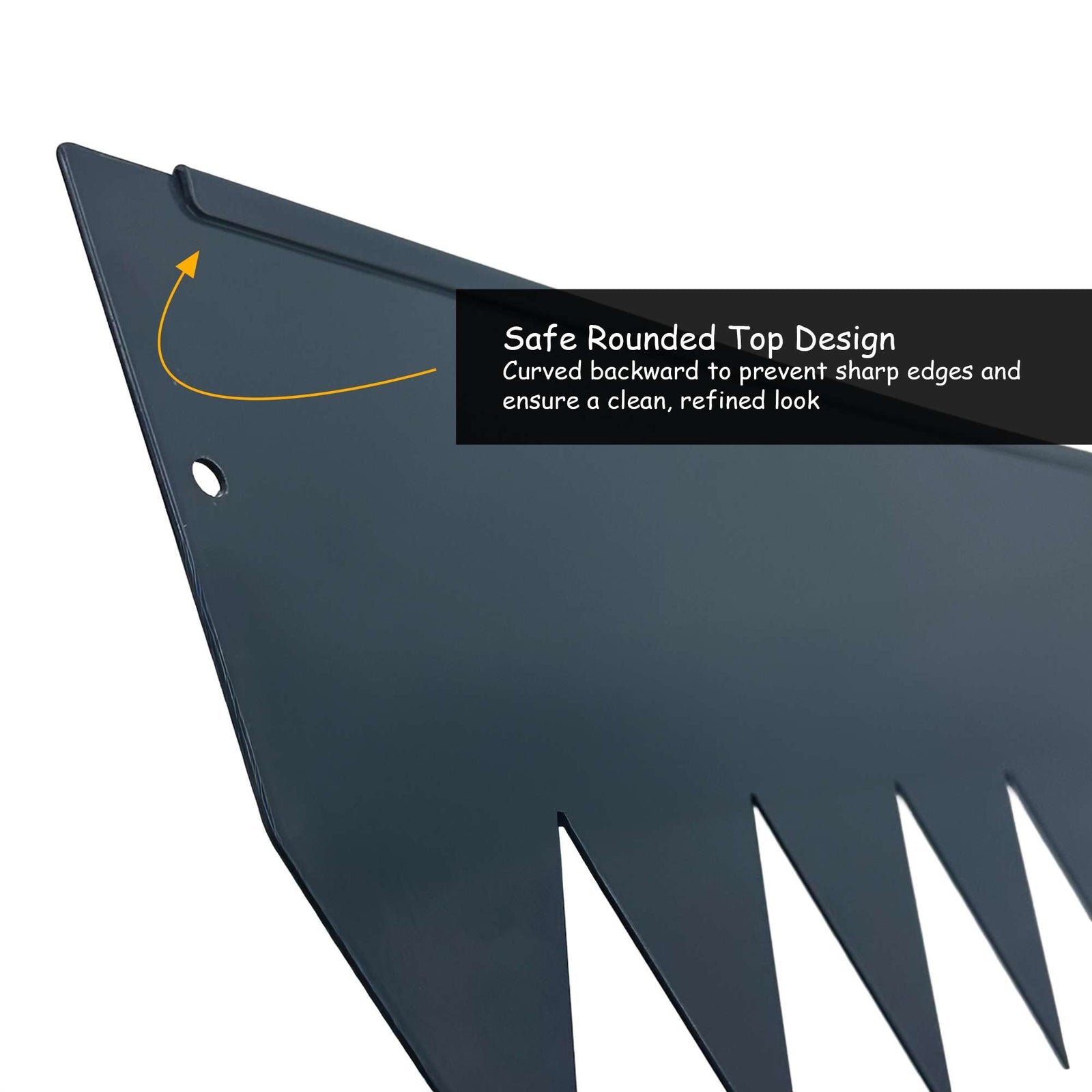 Metal Garden Border Edging 1m Saw Tooth Spikes | Set-of-5 | Anthracite Grey