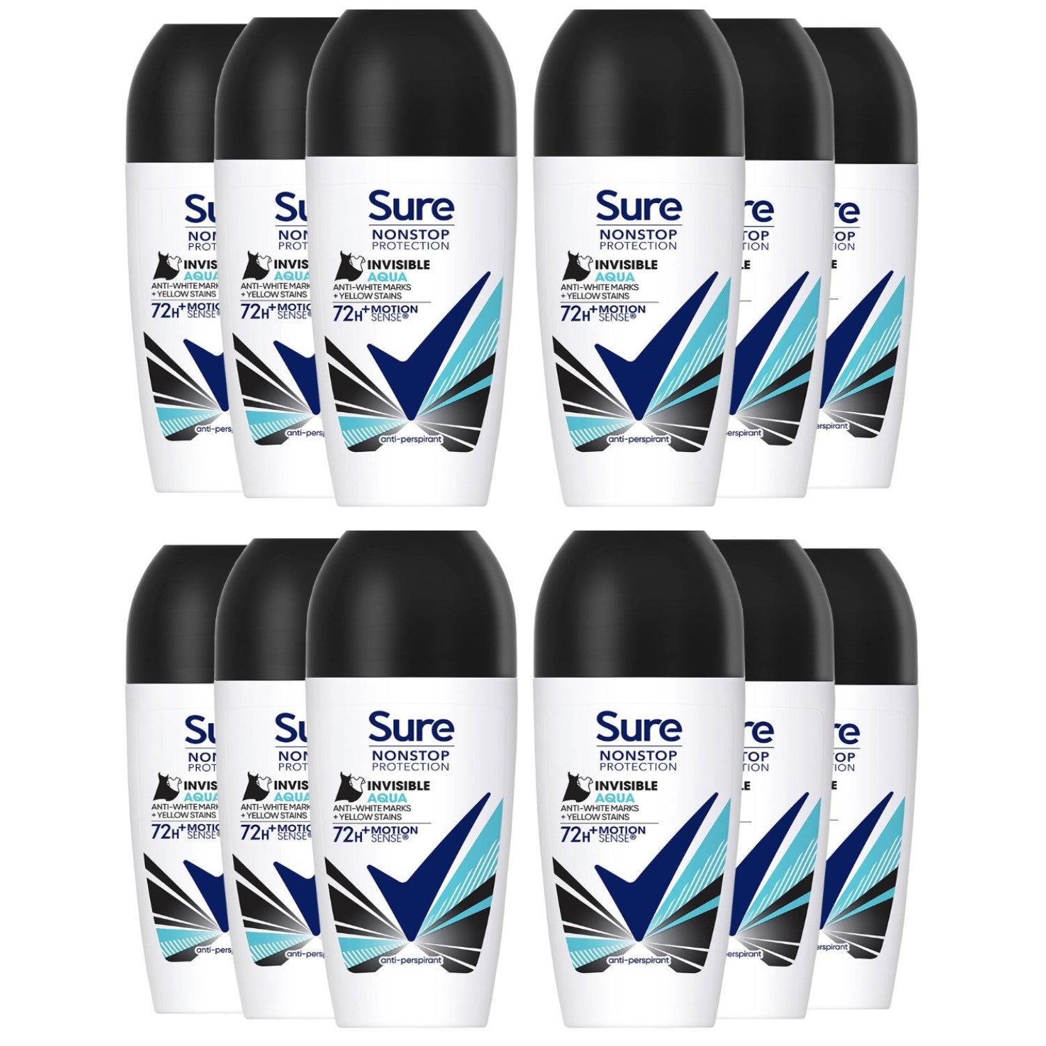 Women Motion Sense Ap Deodorant Roll-on 72h Nonstop, 50ml, 12pk | One Size