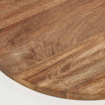 HOMESCAPES Round Mango Wood Chopping And Serving Board, 40 Cm