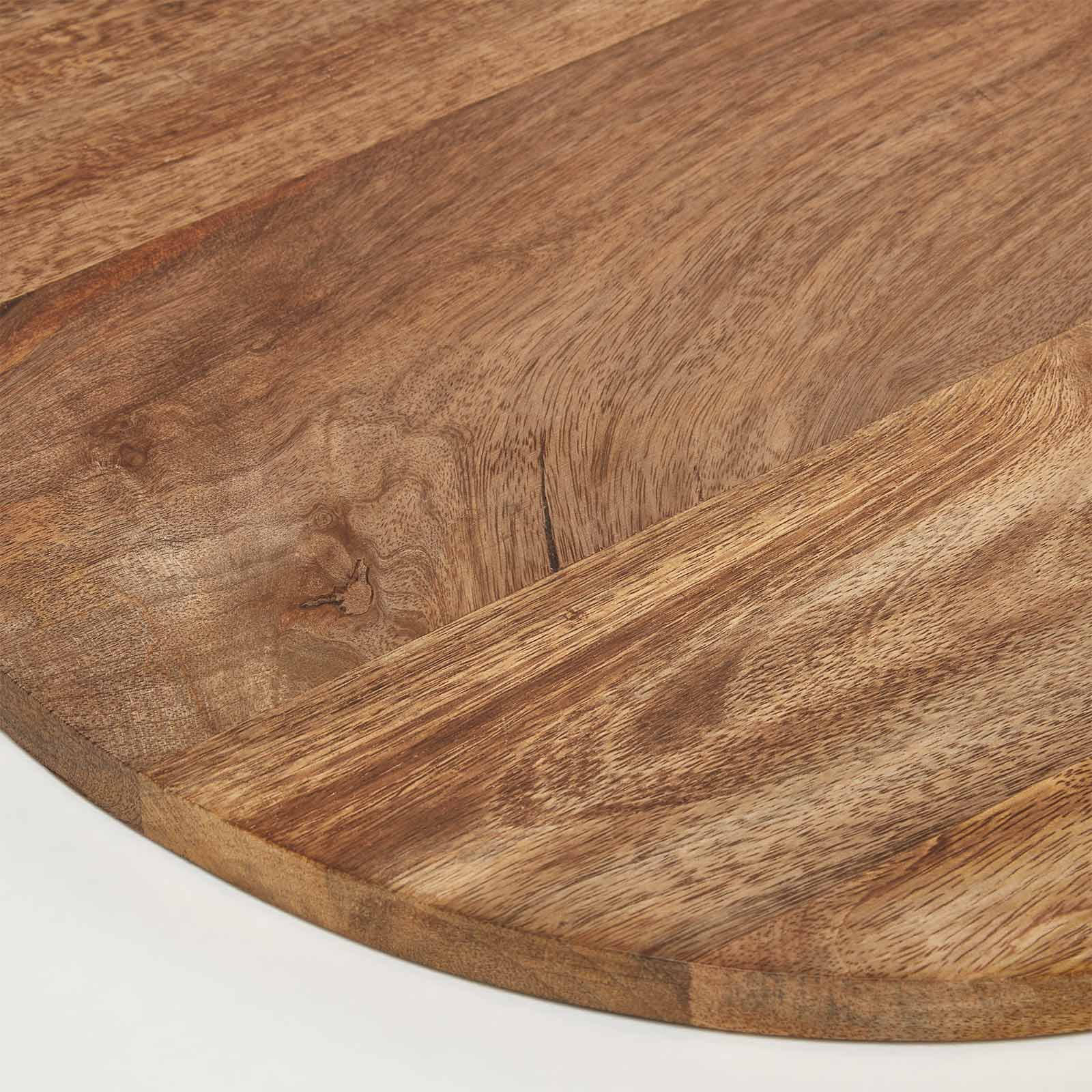 HOMESCAPES Round Mango Wood Chopping And Serving Board, 40 Cm