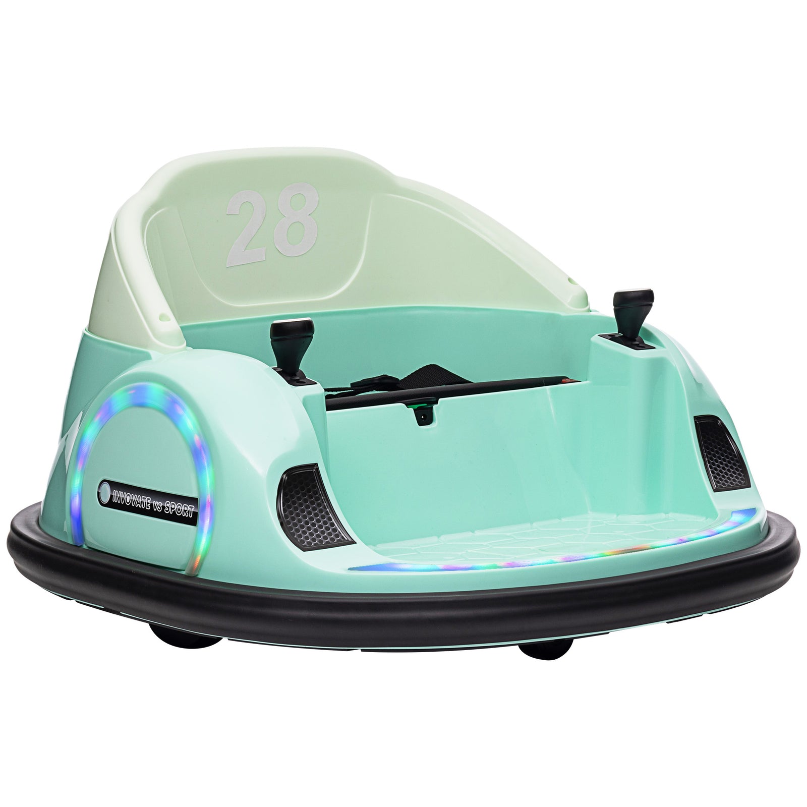 360° Rotation 12v Kids Bumper Car W/ Remote Control | Green