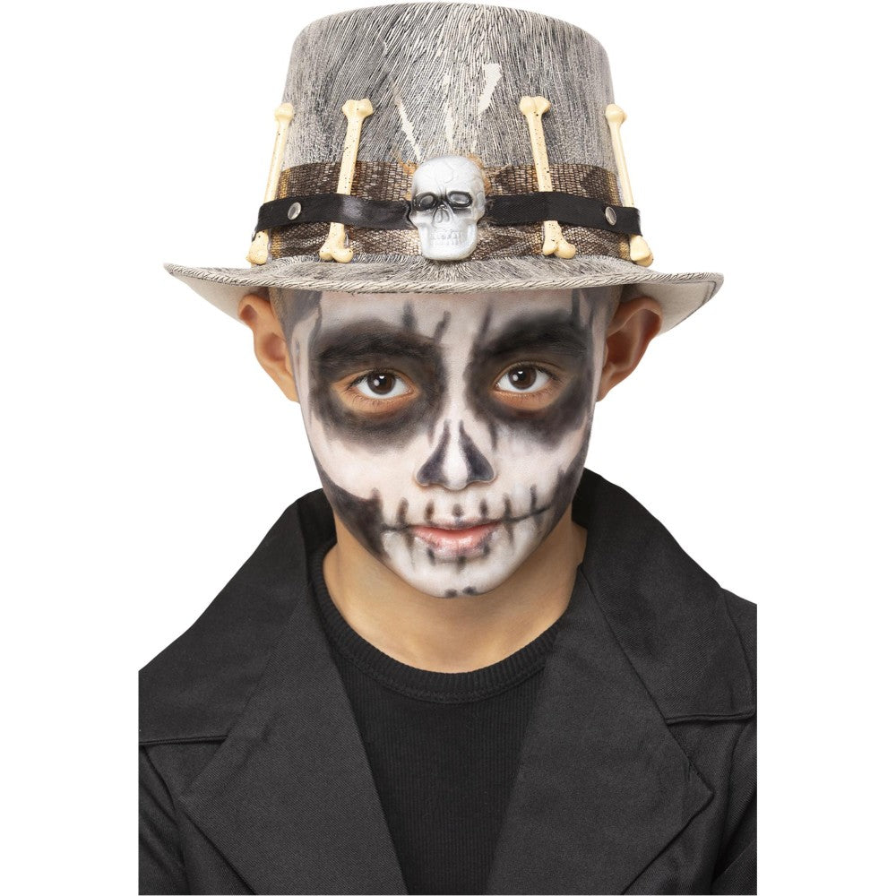 Smiffys Kids Grey Voodoo Distressed Top Hat