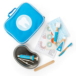 Kids Dentist Set - 12 Wooden Play Pieces & Carry Bag