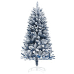 5/6ft Blue Snow Flocked Christmas Tree, Hinged | 5ft | Blue
