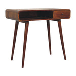 Artisan Furniture Solid Wood Curved Chestnut Writing Desk