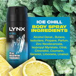 Ice Chill Body Spray 48h High Definition Iced Mint & Lemon 150ml | Set of 30