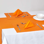 Cotton Plain Table Runner | Orange