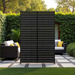 Metal Outdoor Privacy Screen 90cm X 180cm - Slats | 180cm x 90cm | Black