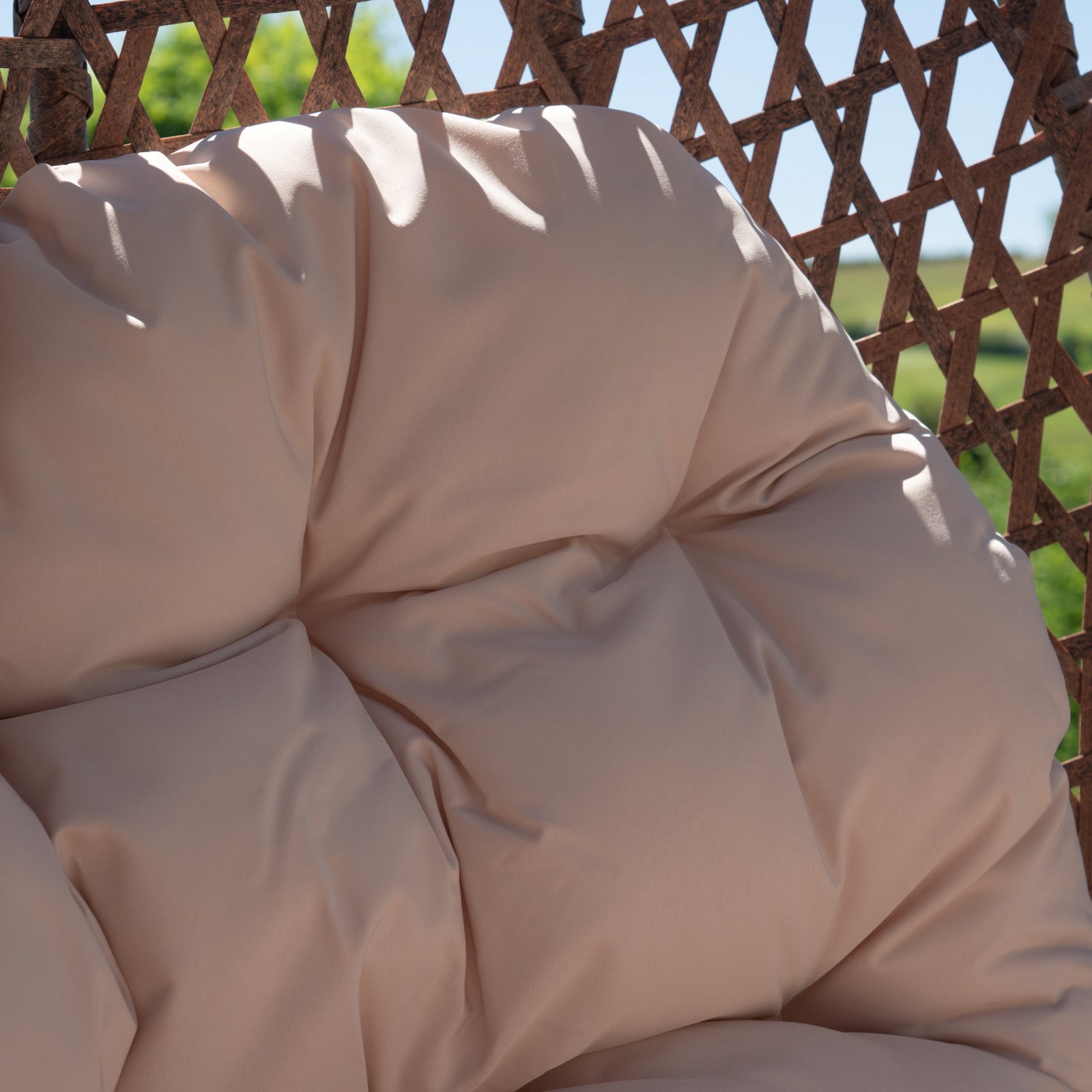 Alston Double Garden Hanging Egg Chair | Cream