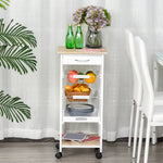 Rolling Kitchen Island With Metal Baskets