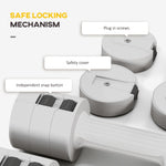 Adjustable Dumbbells Set Fast Adjust And Compact | White