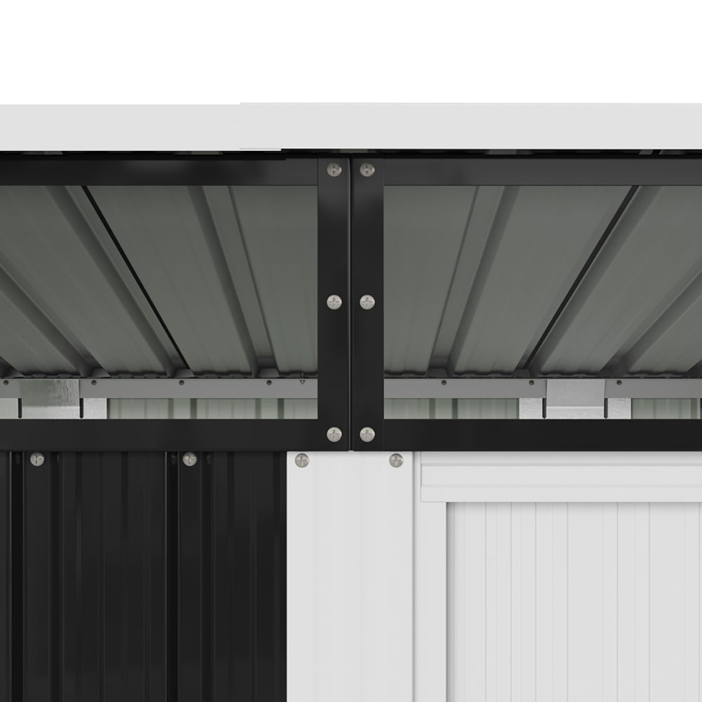 4x6ft Metal Garden Tool Shed With Sliding Door & Pent Roof – Durable Outdoor Storage With Foundation