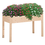 Raised Wooden Garden Planter 76x122.5x56.5cm