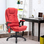 Executive Massage Heating Leather Chair | Red