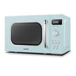 800w 20l Retro Microwave Oven With Led Display | Pastel Blue