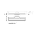 Bathroom Shelf, Bathroom Organizer, 40cm, Chrome Architect S+ Collection