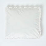 Cream Faux Fur Ribbed Cushion, 45 X 45 cm | 45cm x 45cm | Cream