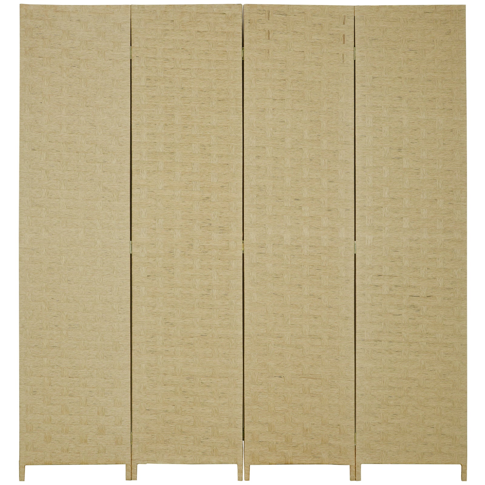 4 Panel Folding Room Dividers For Wall Privacy Screen Panels | One Size | Brown