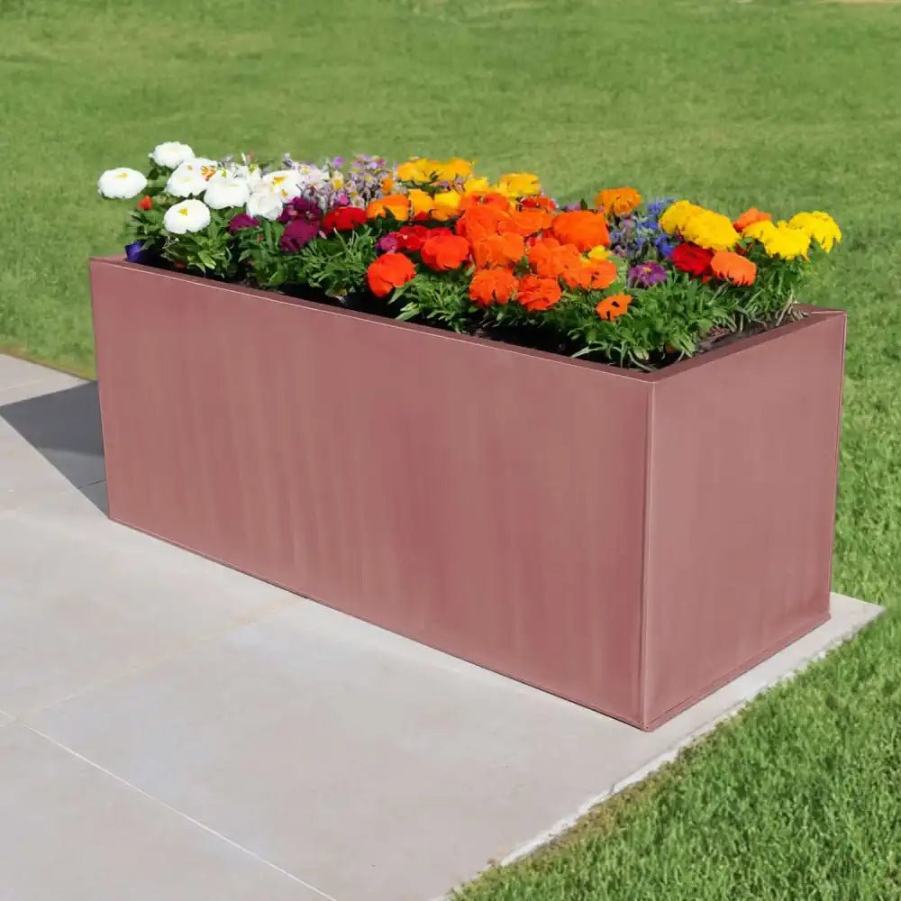 Zinc Galvanised Trough Planter | 75cm x 32cm x 32cm | Rose Gold