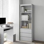 180cm Tall Bookshelf With Storage Free Standing | One Size | White