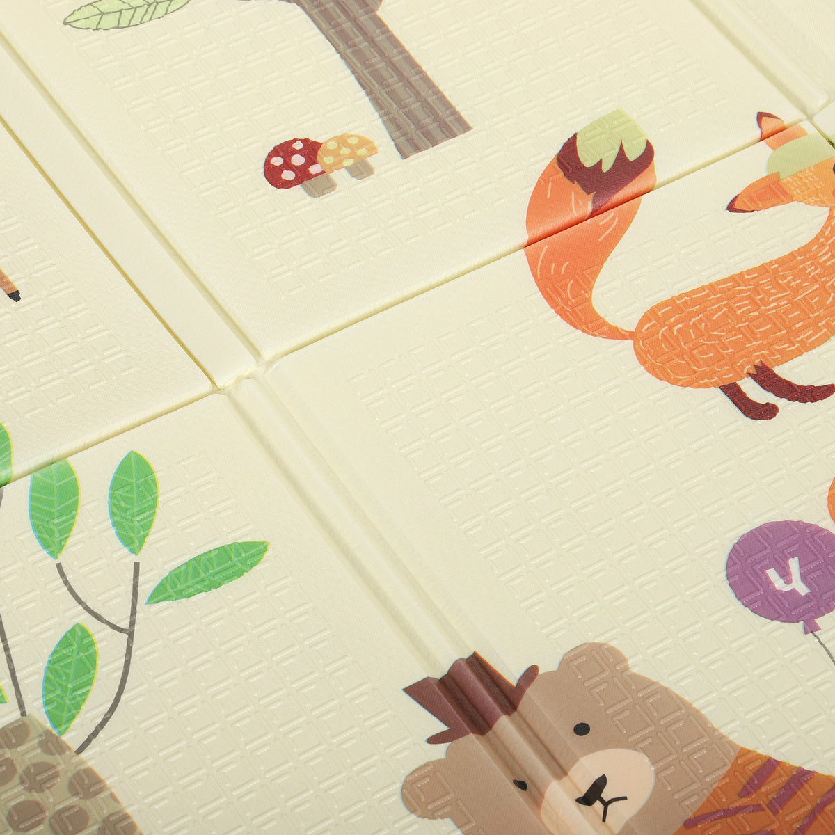 Foldable Reversible Baby Play Mat 180 X 150 Cm, Animals & Forest