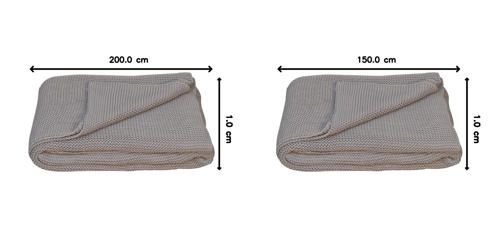 Double Knitted Throw | Grey