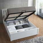 Malmo Wooden Ottoman Bed | Small Double | White
